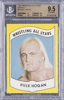 1982 Wrestling All-Stars Series A #2 Hulk Hogan Rookie Card – BGS GEM MINT 9.5
